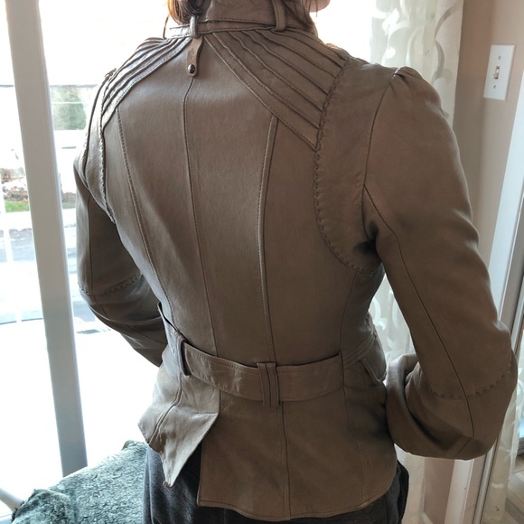 COPY - Mackage lamb leather jacket Grey-green - Picture 8 of 15